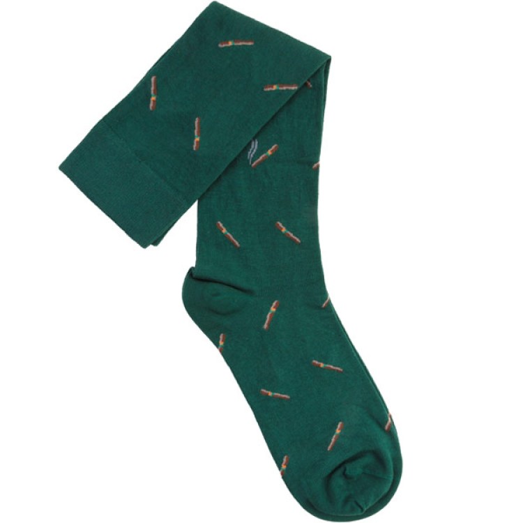 Casdagli Cigar Socks - Green Over-The-Calf