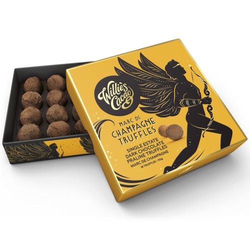 Willies Cacao - mörk chokladtryffel med champagne - 110 g